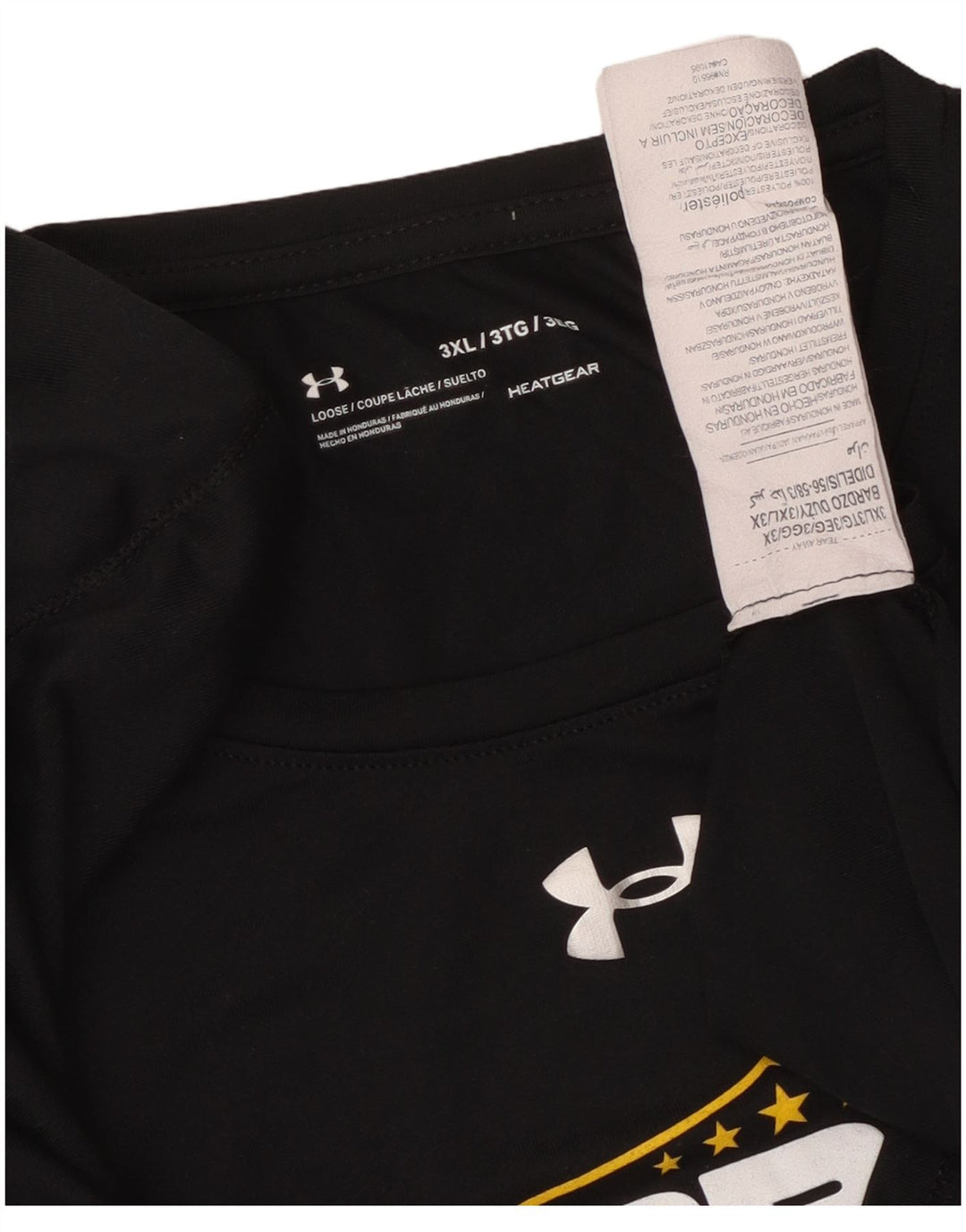 Ανδρικό μπλουζάκι UNDER Armour Heat Gear Graphic Top 3XL μαύρο πολυεστέρα