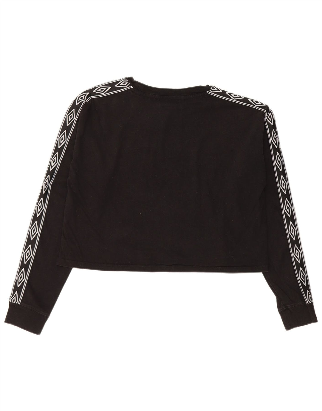 Γυναικείο Umbro Crop Oversized γραφικό μακρυμάνικο UK 10 Small Black