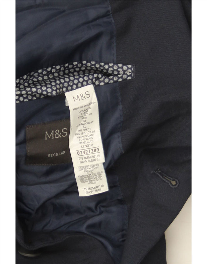 Marks & Spencer Ανδρικό σακάκι σακάκι με 2 κουμπιά UK 42 Large Navy Blue