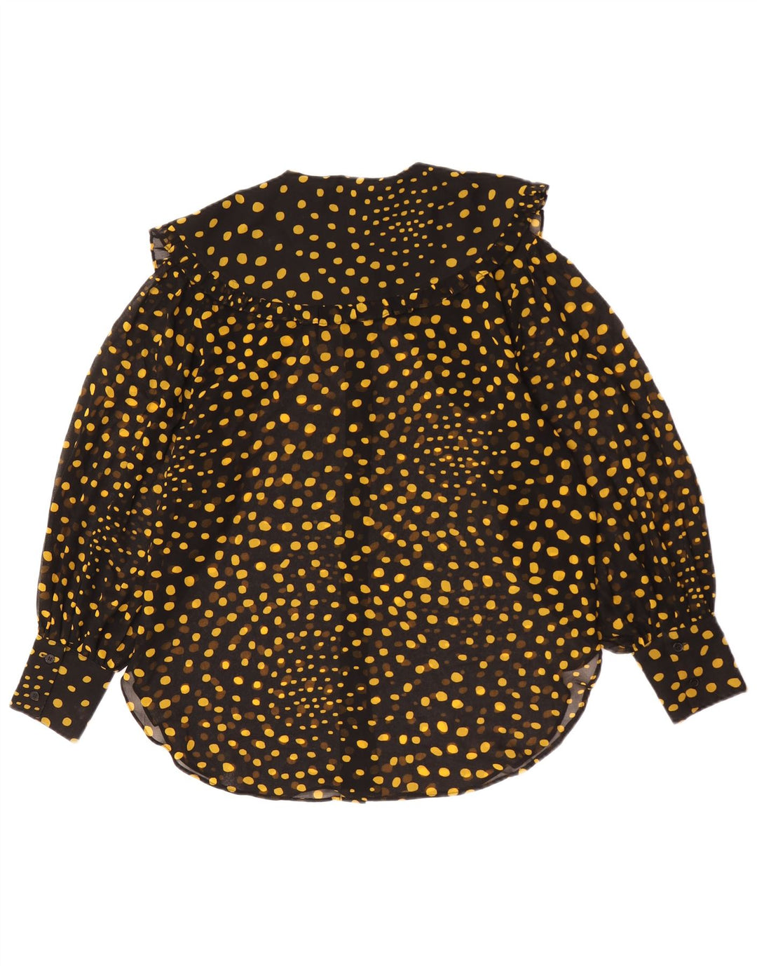 Topshop Γυναικείο πουκάμισο Oversized Μπλούζα UK 10 Small Black Spotted Polyester