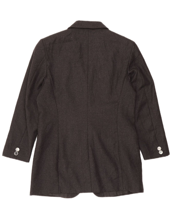 Vintage Γυναικείο Longline τζάκετ 3 κουμπιών UK 14 Medium Grey