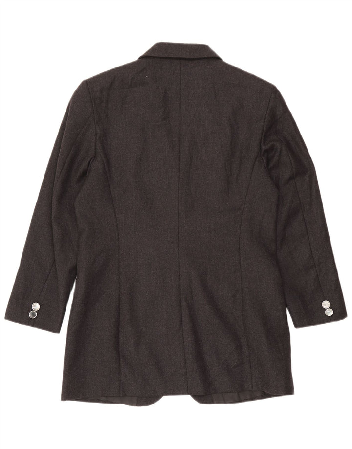 Vintage Γυναικείο Longline τζάκετ 3 κουμπιών UK 14 Medium Grey