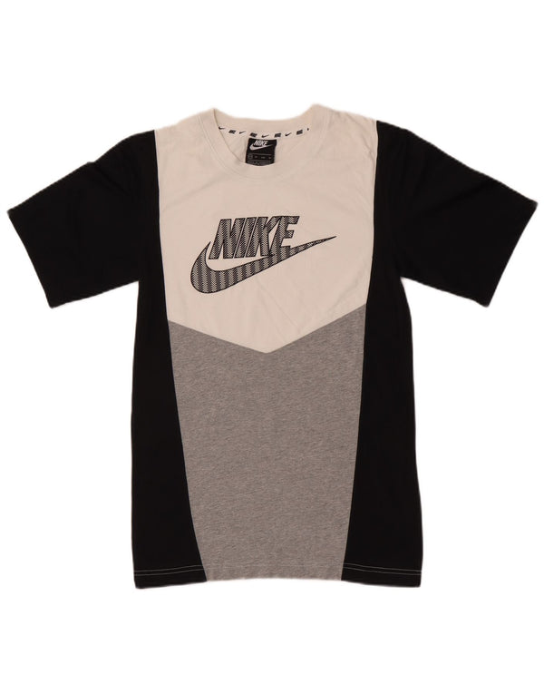 Ανδρικό γραφικό μπλουζάκι Nike τοπ XS μαύρο χρώματος βαμβακερό