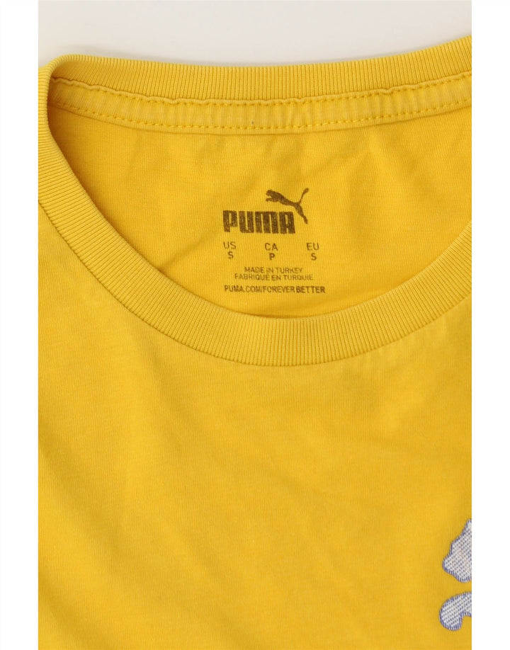 Ανδρικό γραφικό μπλουζάκι PUMA Top Small κίτρινο