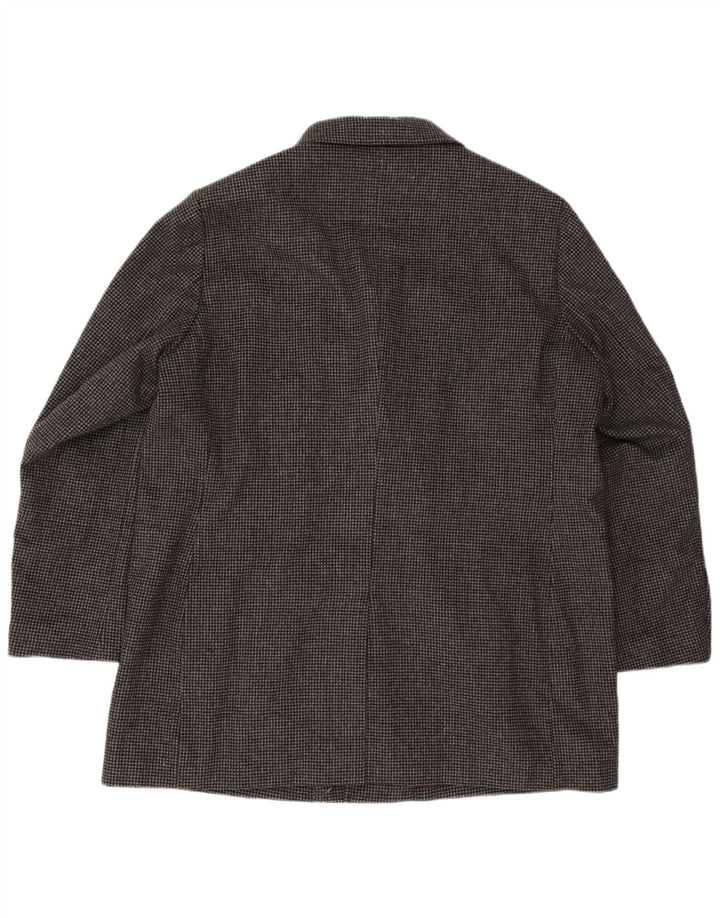 Ανδρικό πανωφόρι Marks & Spencer UK 46 3XL Grey Houndstooth Πολυεστέρας