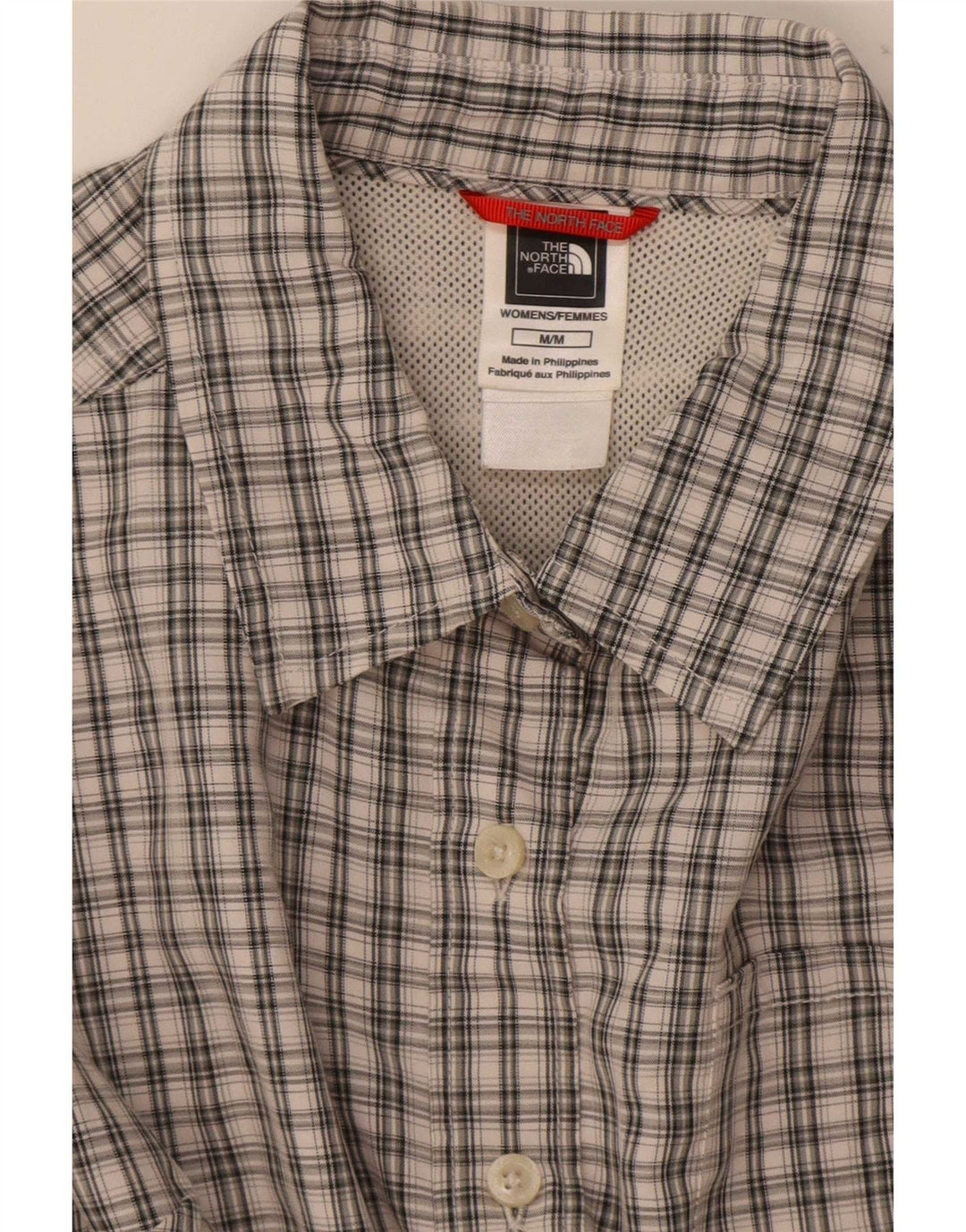 The North Face γυναικείο πουκάμισο UK 14 Medium Grey Check Polyester
