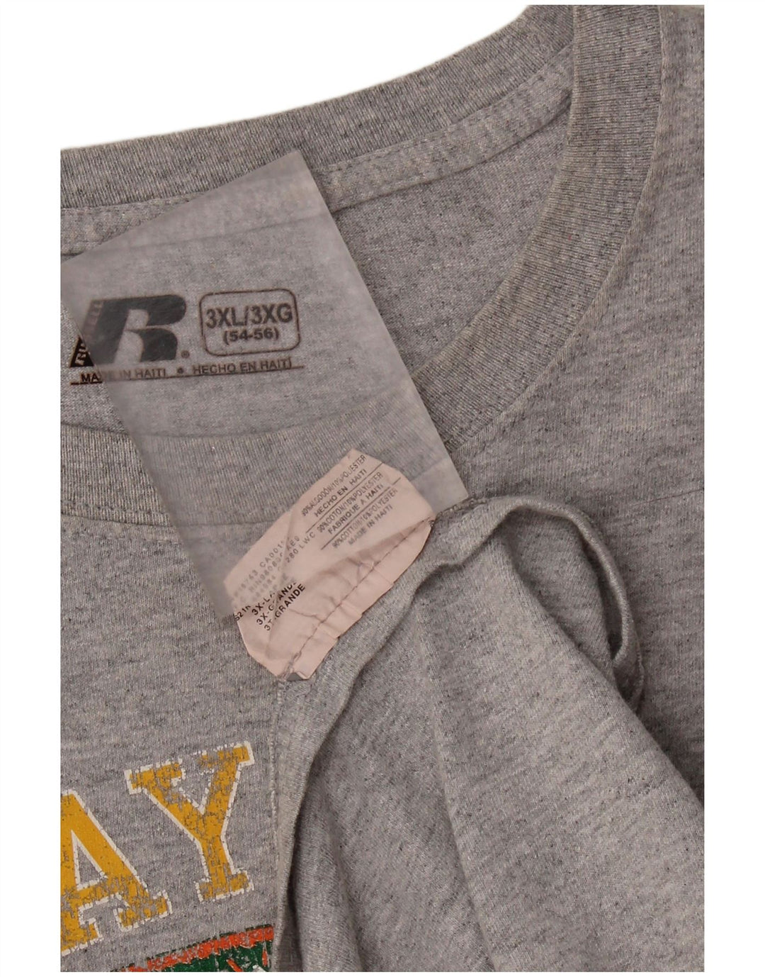 Russell Athletic Mens Baylor Bears Γραφικό T-Shirt Top 3XL Γκρι βαμβακερό