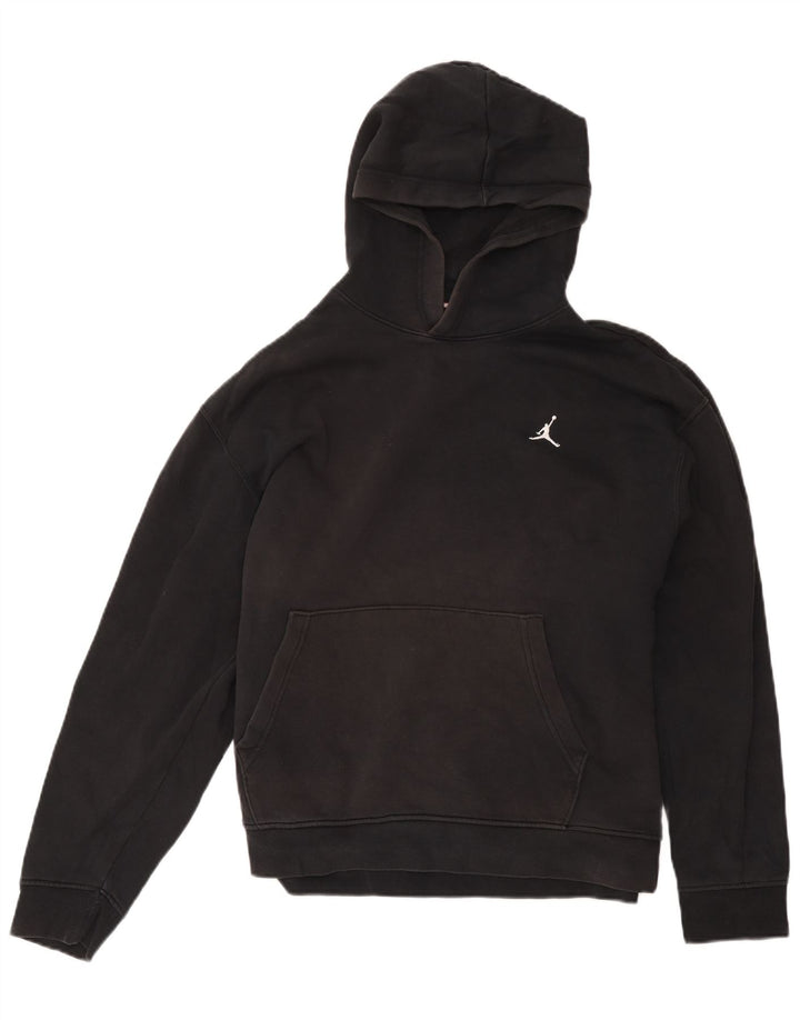 Jordan Ανδρικό Hoodie Jumper μεγάλο μαύρο βαμβακερό