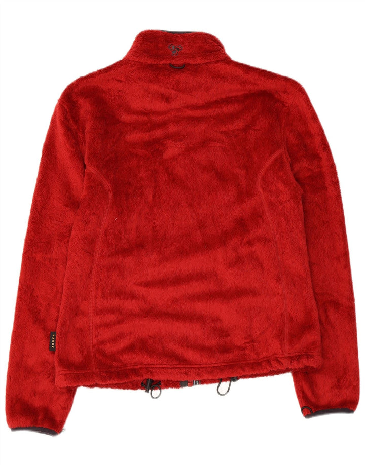 JACK WOLFSKIN Womens Fleece Jacket UK 14 Medium Red Polyester