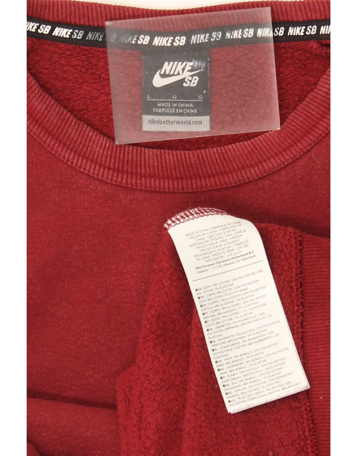 Ανδρικό φούτερ Nike Jumper από μεγάλο βαμβακερό μπορντό