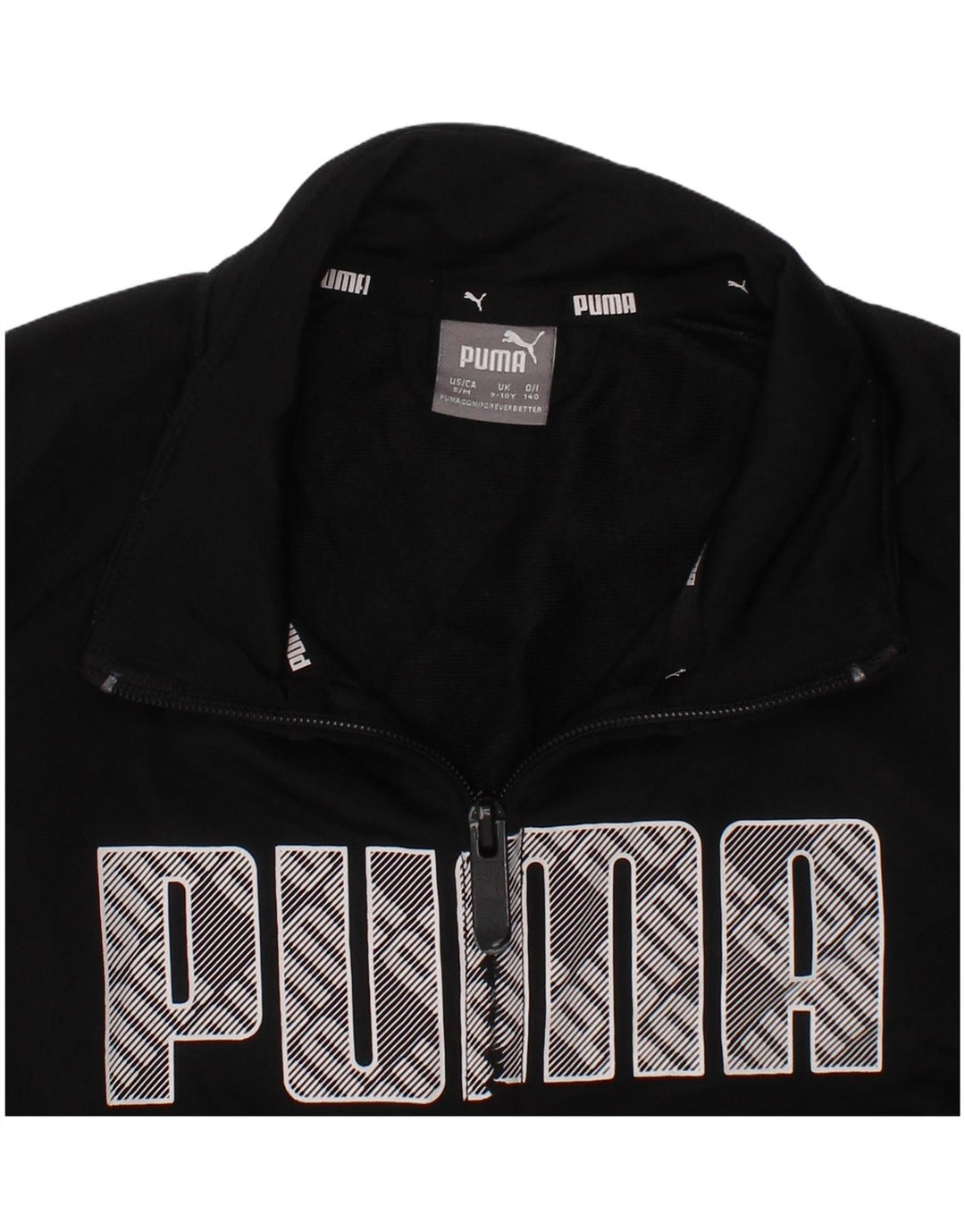 Puma Boys Graphic αθλητική φόρμα Top 9-10 Years Black Polyester
