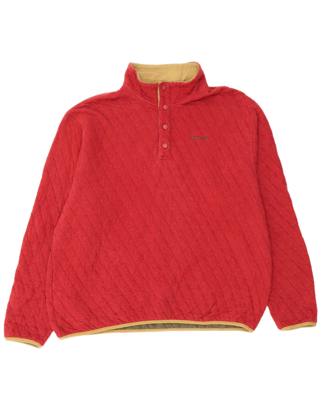 Ανδρικό φούτερ με λαιμόκοψη Orvis, Jumper XL, κόκκινο βαμβακερό
