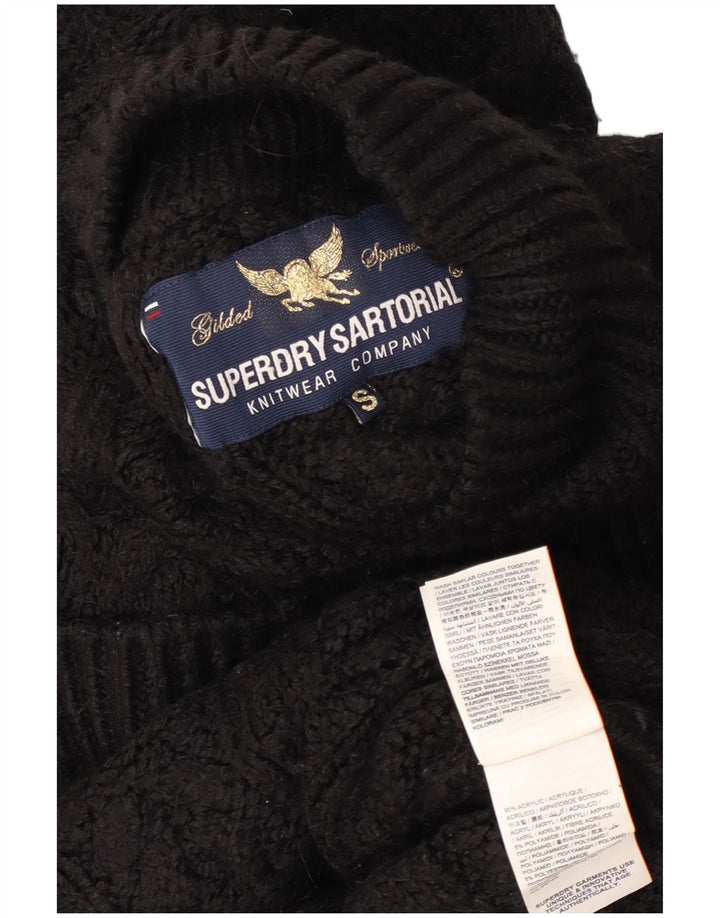 Superdry γυναικείο πουλόβερ με λαιμόκοψη χελώνας UK 10 μικρό μαύρο