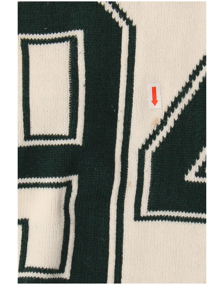 HOLLISTER Γυναικείο Boxy Oversized πουλόβερ με λαιμόκοψη UK 6 XS Off White