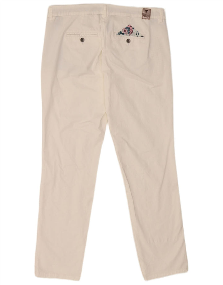 Guess Γυναικείο παντελόνι Chino Berta Slim Fit W34 L29 Λευκό