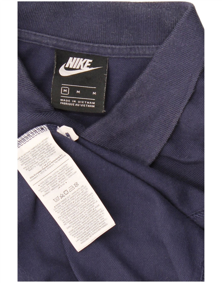 Ανδρικό μπλουζάκι πόλο Nike από μεσαίο μπλε ναυτικό βαμβακερό