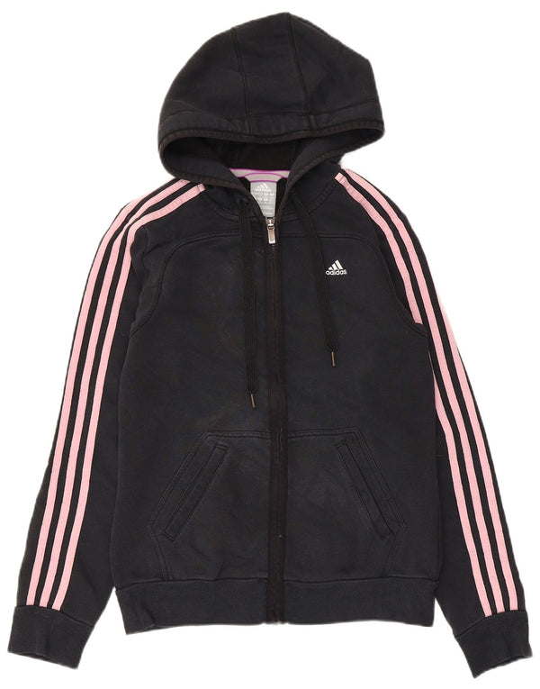 Γυναικείο πουλόβερ Adidas Climalite Zip Hoodie UK 4/6 XS Μαύρο