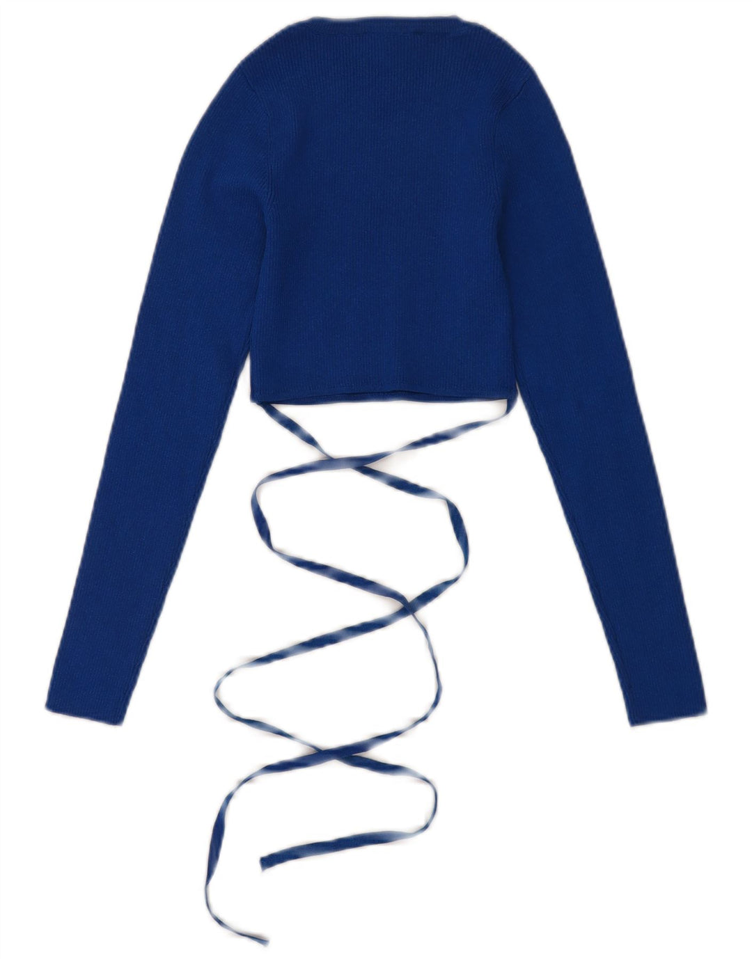 ZARA Γυναικείο πουλόβερ με λαιμόκοψη με λαιμόκοψη UK 8 Small Blue Viscose