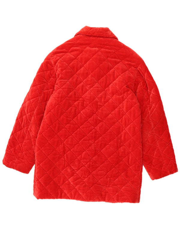 Husky γυναικείο βελούδινο καπιτονέ μπουφάν UK 14 Medium Red
