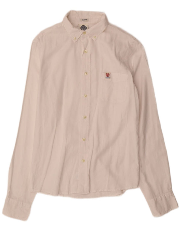 FRANKLIN MARSHALL Ανδρικό πουκάμισο Slim Fit Medium White