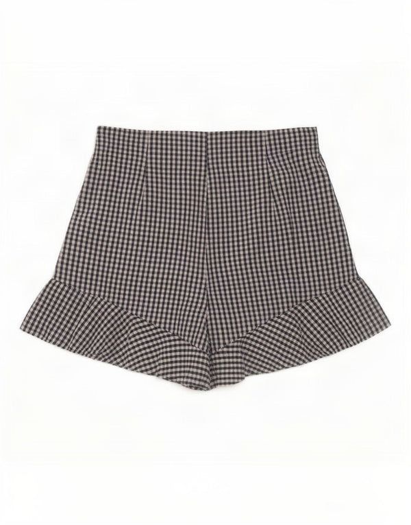 Γυναικείο ψηλόμεσο σορτς Zara XS W24 Navy Blue Gingham