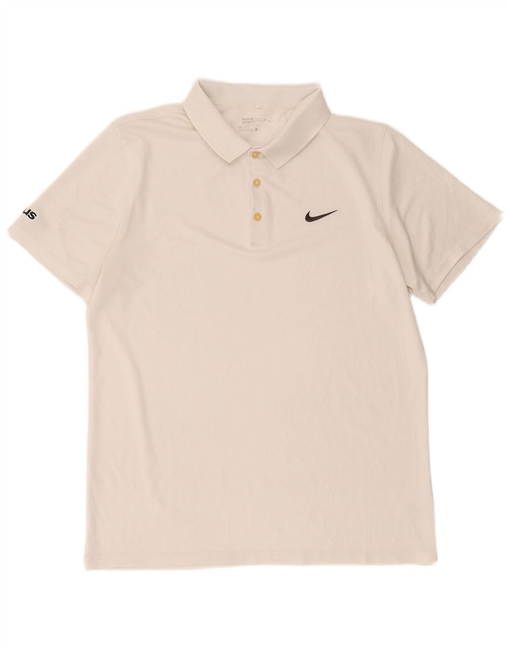 Ανδρικό μπλουζάκι Nike Dri Fit Polo μεγάλο λευκό πολυεστέρα
