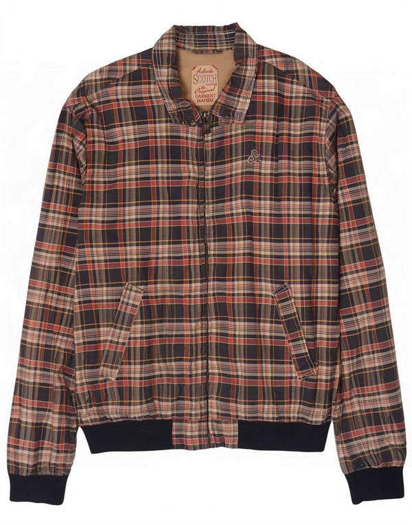 Ανδρικό μπουφάν Scotch & Soda Bomber UK 42 XL Blue Check Polyester