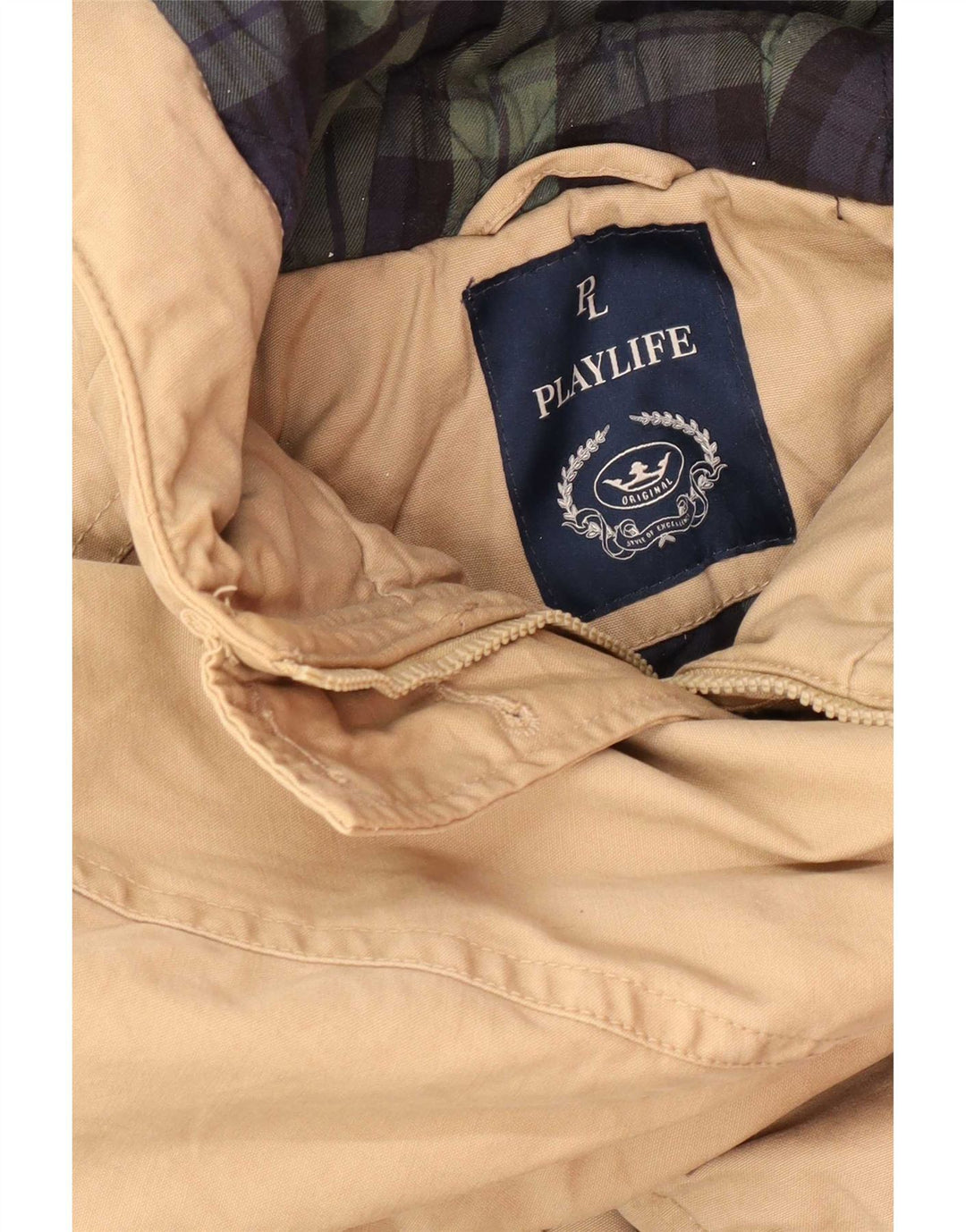Playlife Γυναικείο μπουφάν Parka με κουκούλα UK 12 Medium Beige