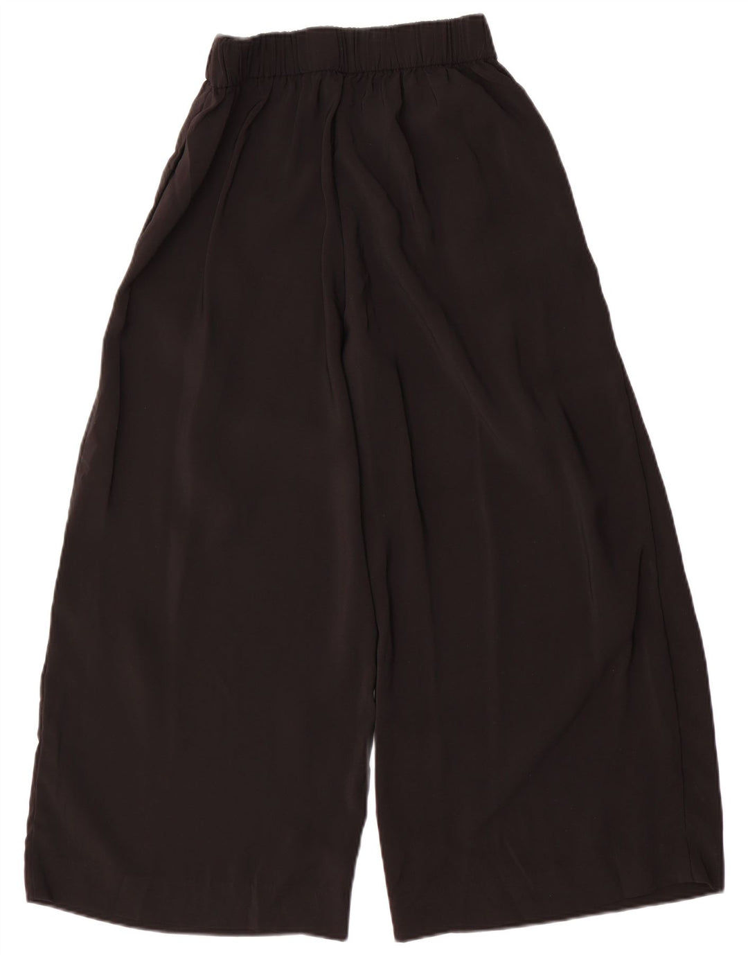 Zara Γυναικείο παντελόνι με φαρδύ κοντό πόδι Medium W30 L24 Μαύρο Πολυεστέρας