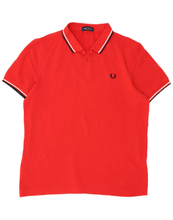 Fred Perry Ανδρικό πουκάμισο πόλο XL κόκκινο βαμβακερό
