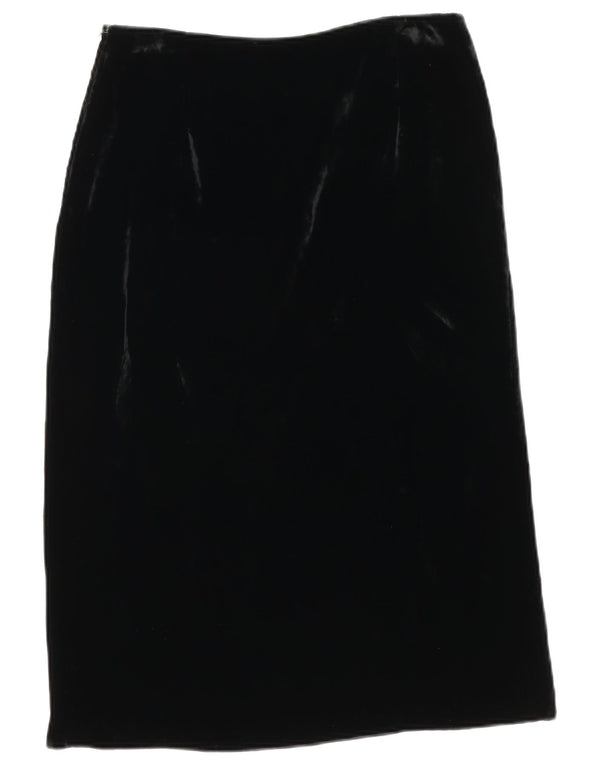Aspesi Γυναικεία Ψηλόμεση Velvet Midi Φούστα IT 46 Large W30 Μαύρη