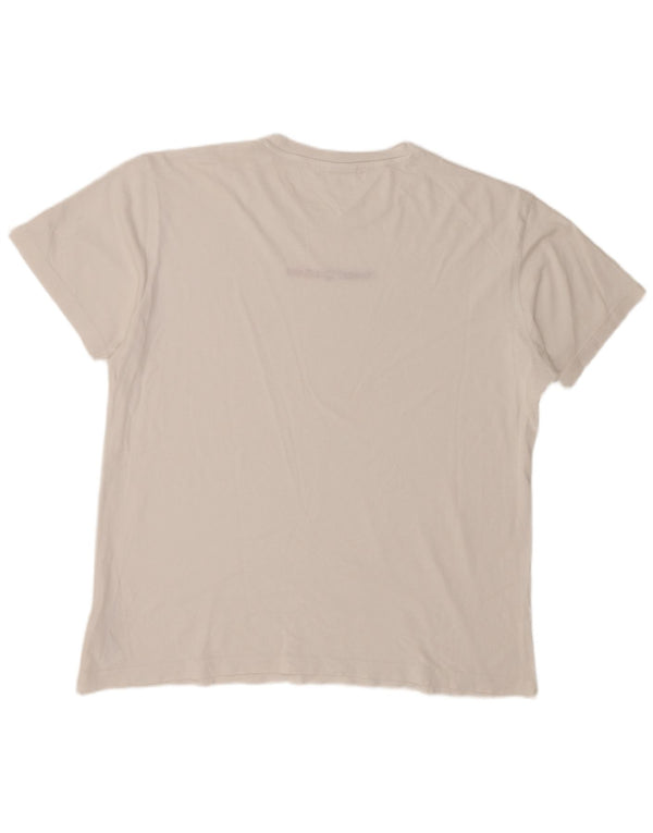 Γυναικείο γραφικό μπλουζάκι Tommy Hilfiger Top UK 20 2XL Λευκό βαμβακερό