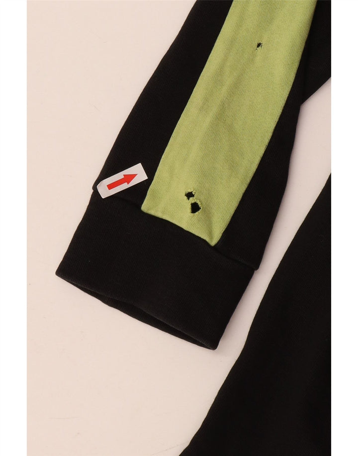 Puma Γυναικείο Φούτερ Jumper UK 14 Medium Black Colourblock Βαμβακερό