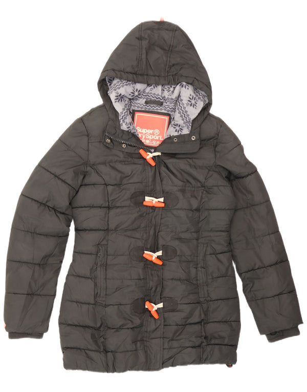 Γυναικείο μπουφάν με κουκούλα Superdry UK 14 Medium Grey Polyester