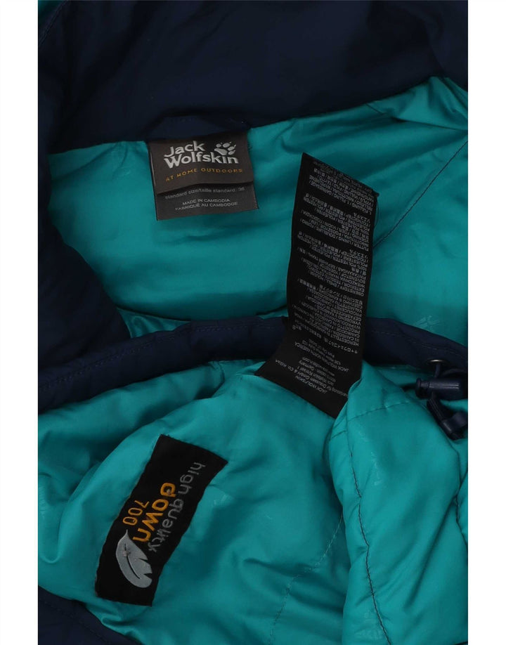 Jack Wolfskin Γυναικείο μπουφάν με κουκούλα UK 8/10 Μικρό Navy Blue Polyester