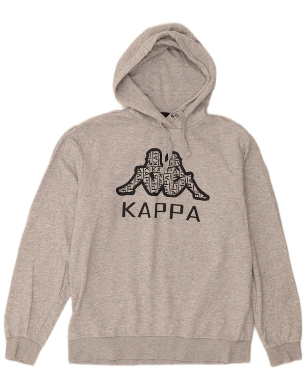 Kappa Γυναικείο Graphic Hoodie Jumper UK 16 Large Grey Cotton