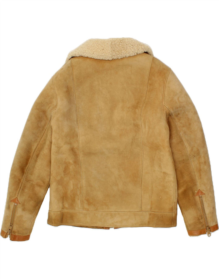 Ανδρικό Shearling Jacket VINTAGE UK 36 Small Beige Shearling