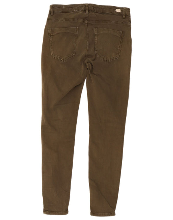 Zara Γυναικείο Cropped Jeans EU 40 Medium W30 L26 Khaki Cotton