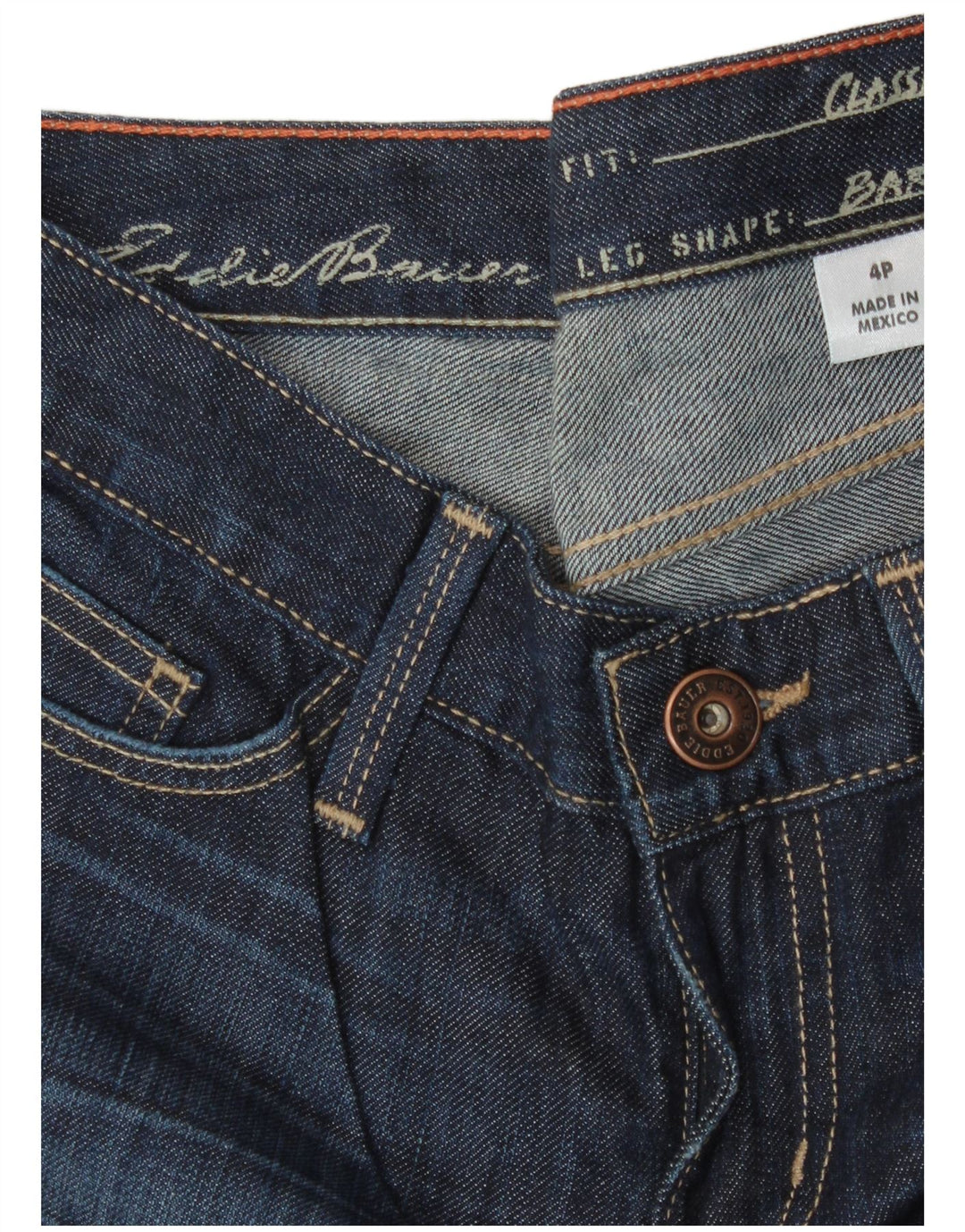 EDDIE BAUER Γυναικεία Κλασική Εφαρμογή Bootcut Τζιν US 4 Small W30 L28 Navy Blue