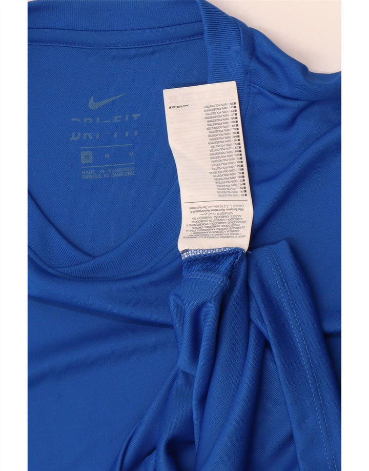 Ανδρικό μπλουζάκι Nike Dri Fit Τοπ μεσαίου μπλε πολυεστέρα