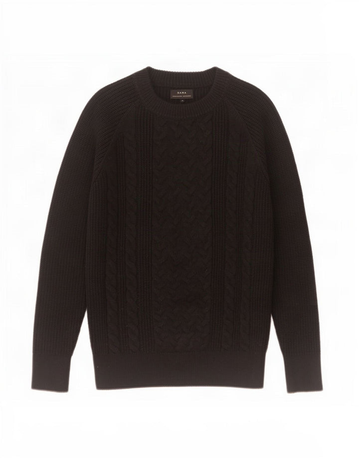 Ανδρικό πουλόβερ Zara Boat Neck Jumper Μεσαίο Μαύρο Ακρυλικό