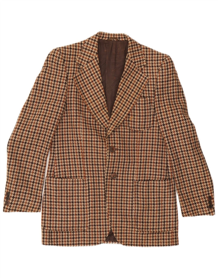 Issimo Ανδρικό σακάκι σακάκι με 2 κουμπιά UK 38 Medium Brown Houndstooth