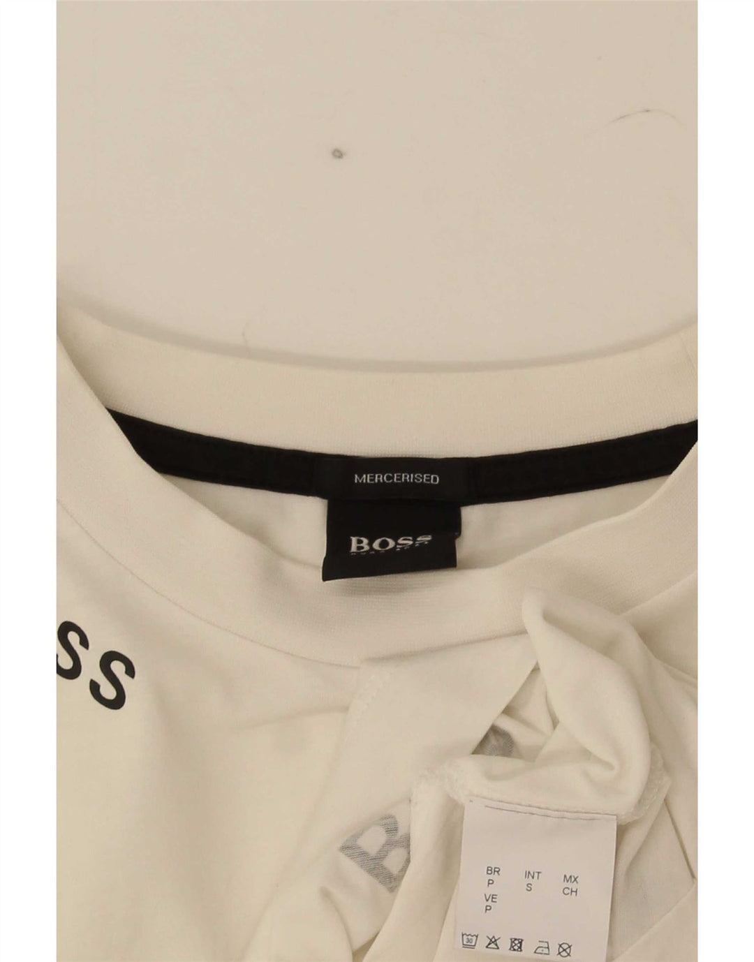 Ανδρικό γραφικό μπλουζάκι Hugo Boss Top Μικρό λευκό βαμβακερό