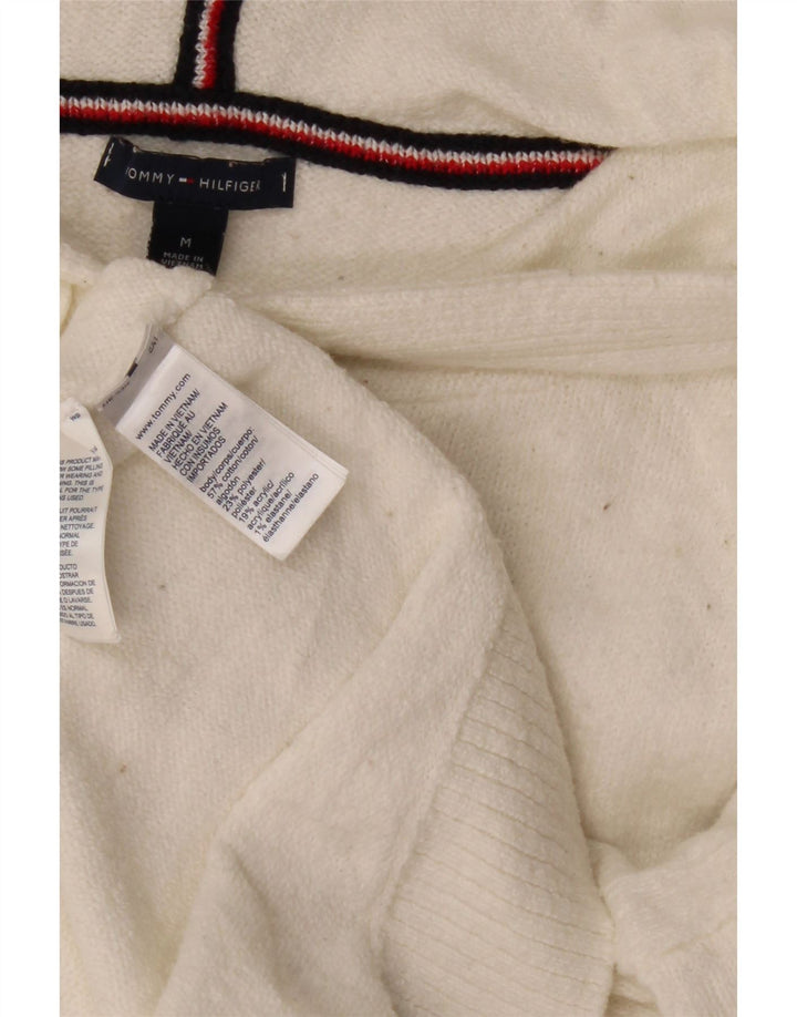 Tommy Hilfiger Γυναικείο πουλόβερ Oversized Crop Jumper UK 14 Medium White