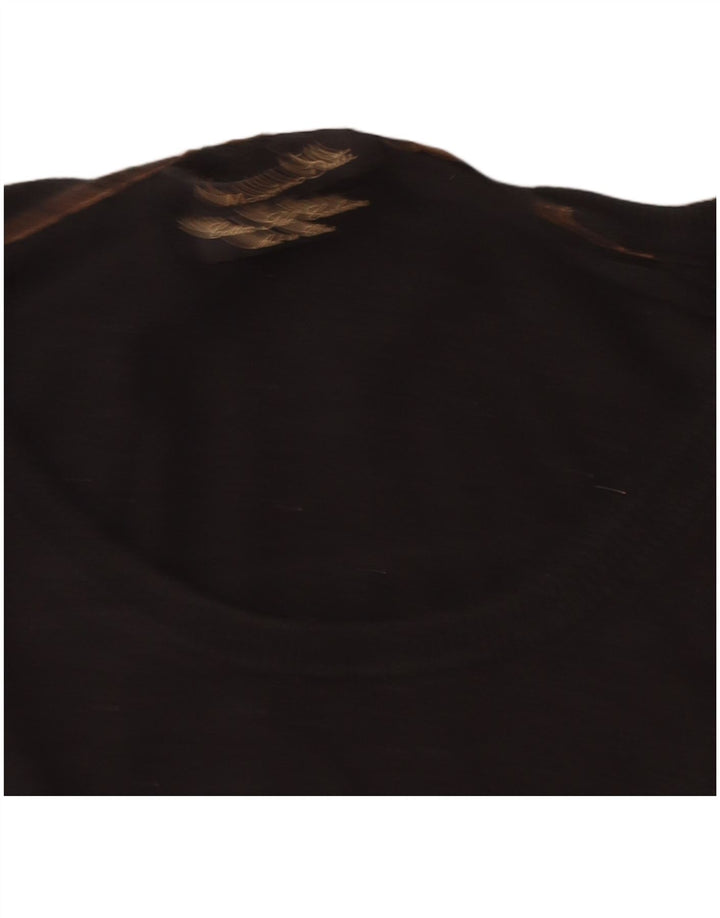 Ανδρικό πουλόβερ Massimo Dutti Boat Neck Jumper Μικρό μαύρο βαμβακερό