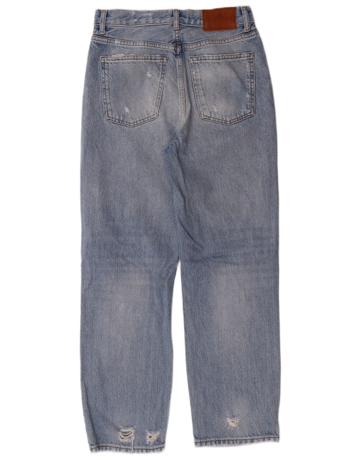 Zara γυναικεία στενόχωρα τζιν EU 36 XS W26 L27 Blue Cotton Grunge