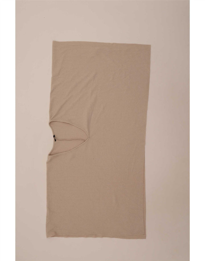 Zara Γυναικεία Asymmetric Poncho Μπλούζα Top One Size Beige