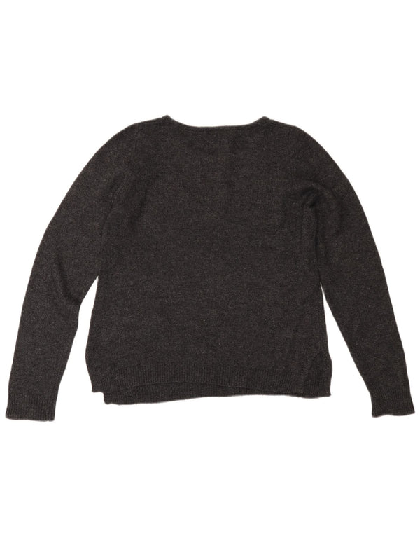 MONSOON Γυναικείο πουλόβερ με λαιμόκαυστο UK 12 μεσαίο βαμβακερό γκρι