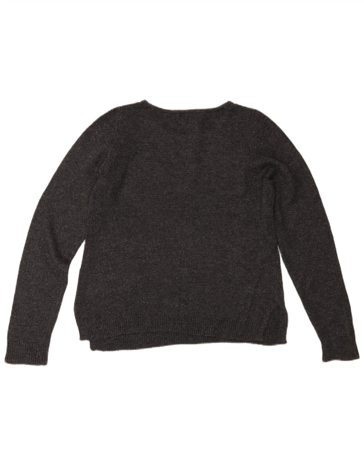 MONSOON Γυναικείο πουλόβερ με λαιμόκαυστο UK 12 μεσαίο βαμβακερό γκρι