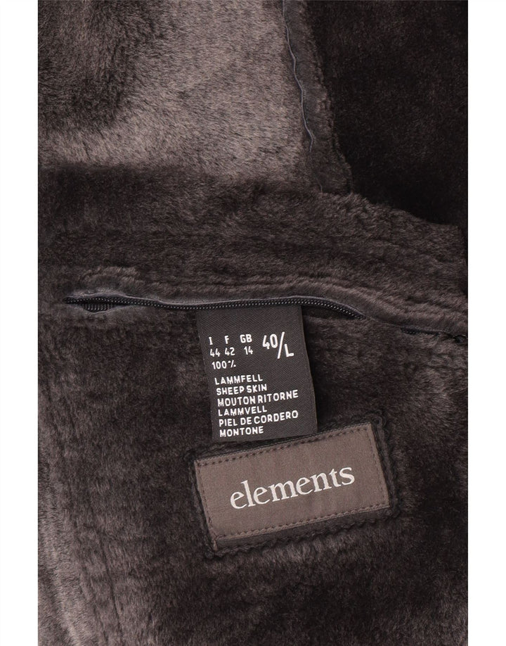 Elements Γυναικείο Shearling Coat UK 14 Large Black Sheepskin